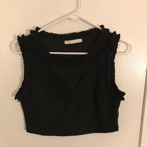 Nasty Gal Ruffle Crop Top
